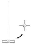 CG-2091-08 | PTFE Agitator 4 Blade 75mm Dia 90