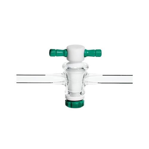 CG-424-03 | Stopcock, Straight Bore, PTFE Plug, 2mm Bore, 11/25 Plug Size, 8mm OD Sidearms