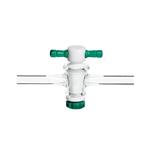 CG-424-03 | Stopcock, Straight Bore, PTFE Plug, 2mm Bore, 11/25 Plug Size, 8mm OD Sidearms