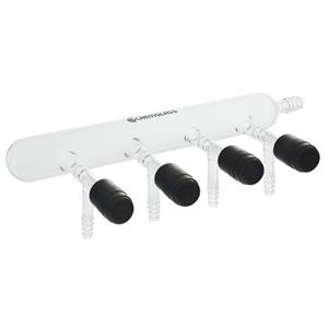 CG-4434-04 | Vacuum Manifold, Right Handed, 4 Ports, 0-8mm Chem-Cap Valve, 345mm Overall width