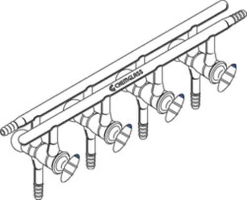 CG-4440-02 | Vacuum Inert Manifold 4 Ports 365mm OAW