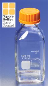 CG-8092-500 | 500mL Square Media Bottle Graduated
