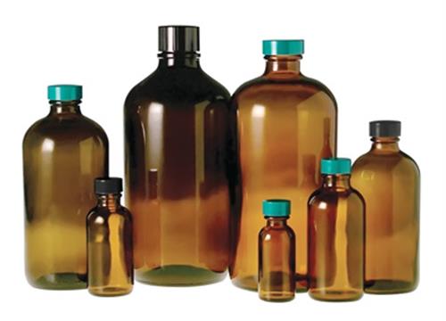 CG-827-02 | Bottle Boston Round Amber 60mL 2oz