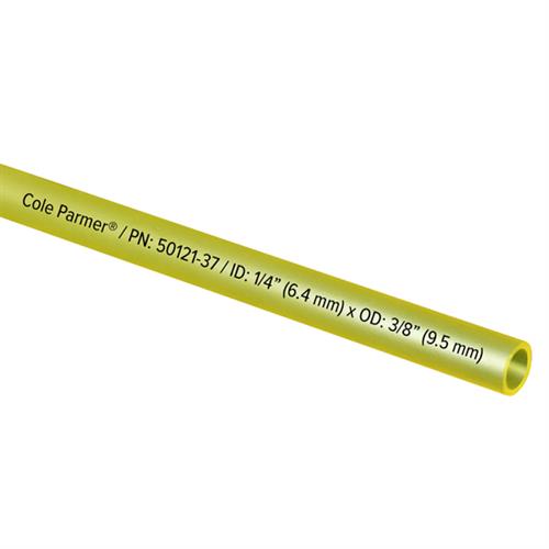 50121-37 | Cole-Parmer PVC Fuel and Lubricant Tubing, Yellow, 1/4" ID x 3/8" OD; 25 Ft