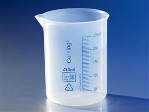 1000P-100 | Corning® Reusable Plastic Low Form 100 mL Beaker, Polypropylene, Graduated