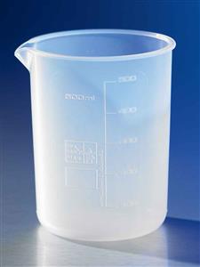 1003P-250 | Corning® Reusable Plastic Low Form 250 mL Beaker, Perfluoroalkoxy-copolymer