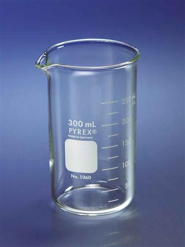 1060-300 | PYREX 300mL Tall Form Berzelius Beakers with Spout