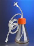 11415 | Corning® 250 mL Polycarbonate Erl Flask,1/8 Dip Tube, 0.2 µm Vent, Male Luer Lock, Sterile, 1/bag, 4/Cs