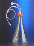 11460 | Corning® 2L Polycarbonate Erl Flask,1/8 Dip Tube, 0.2 µm Vent, Male Luer Lock, Sterile, 1/bag, 2/Cs