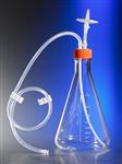 11465 | Corning® 2L Polycarbonate Erl Flask,1/4 Dip Tube, 0.2 µm Vent, Male Luer Lock, Sterile, 1/bag, 2/Cs