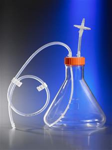 11495 | Corning® 3L Polycarbonate Erlenmeyer Flask with 1/4 Dip Tube, Male Luer Lock, Sterile, 1/bag, 2/case