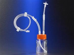 11650 | Corning® 150 mL Easy Grip Polystyrene Storage Bottles with Dip Tube, with 0.2 µm MLL/FLL Filter, MLL