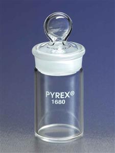 1680-2540 | PYREX® 12 mL Tall Weighing Bottle with Short Length 24/12 Standard Taper Joint