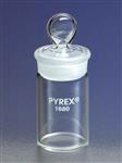 1680-5060 | PYREX® 85 mL Tall Weighing Bottle with Short Length 50/12 Standard Taper Joint