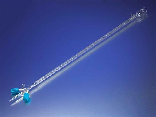 2110-50 | PYREX® 50 mL Buret with White Enamel Markings, with Dual Rotaflo® Stopcocks