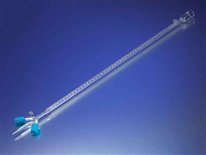 2110-50 | PYREX® 50 mL Buret with White Enamel Markings, with Dual Rotaflo® Stopcocks