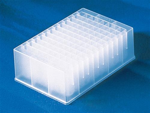 3960 | Corning® 96-well Clear V-Bottom 2 mL Polypropylene Deep Well Plate, 5 per Bag, Sterile