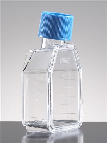 353107 | Falcon® 12.5cm² Rectangular Canted Neck Cell Culture Flask with Blue Vented Screw Cap