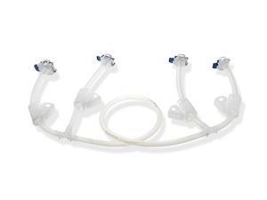 3235 | Corning® CellCube® Tubing Manifold, 3/8”ID Thermoelastic Tubing, Cross Connection, 4 Aseptic Connectors