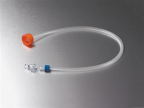3333 | Corning® 33 mm Polyethylene Filling Cap,1/4“ (6.4 mm) ID Tubing,a Male MPC Coupling,a Female MPC End Cap