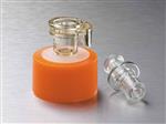 3334 | Corning® 33 mm Polyethylene Filling Cap,a Male MPC Polycarbonate,a 1/4“ (6.4 mm) ID Coupling,a Female MPC Polycarbonate End Cap