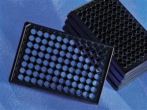 3340 | Corning® CellBIND® 96-well Flat Clear Bottom Black Polystyrene Microplates, with Lid, Sterile