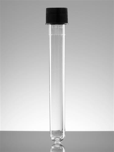 352037 | Falcon® 16 mL Round Bottom Polystyrene Test Tube,,Screw Cap, Sterile, Indly Wrapped, 500/CS