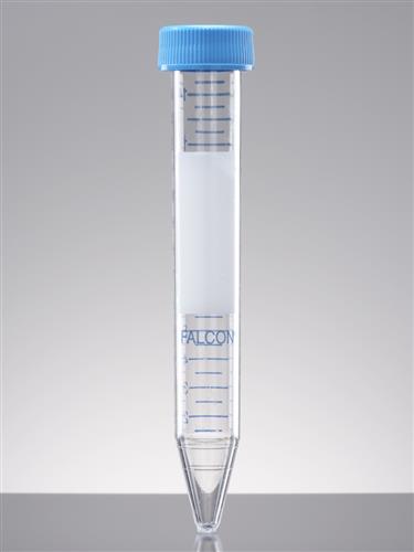 352095 | Falcon® 15 mL Polystyrene Cent Tube, Conical Bottom,,Dome Seal Screw Cap, Sterile, 50/Bag, 500/CS