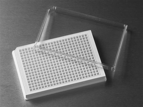 3570 | Corning® 384w Low Flange White Flat Bottom Polystyrene TC-treated Microplates, 10/Bag,,Lid, Sterile