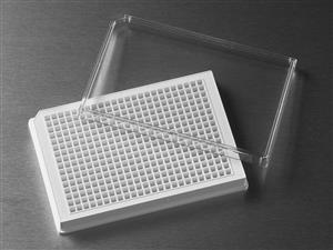 3570 | Corning® 384w Low Flange White Flat Bottom Polystyrene TC-treated Microplates, 10/Bag,,Lid, Sterile