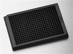 3575 | Corning® 384w Low Flange Black Flat Bottom Polystyrene NBS Microplate, 10/Bag, no Lid, Nonsterile