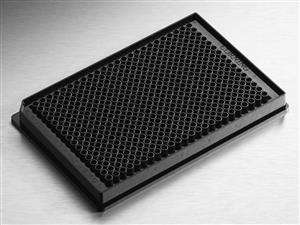 3821BC | Corning® LowVol 384w Black Flat Bottom Polystyrene Not Treated Microplate, 10/Bag, no Lid, With Generic Bar Code, Nonsterile