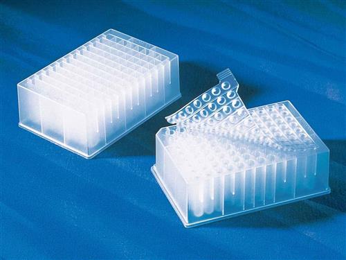 3959 | Corning® 96-well Clear Round Bottom 1 mL Polypropylene Deep Well Plate, 5 per Bag, Nonsterile