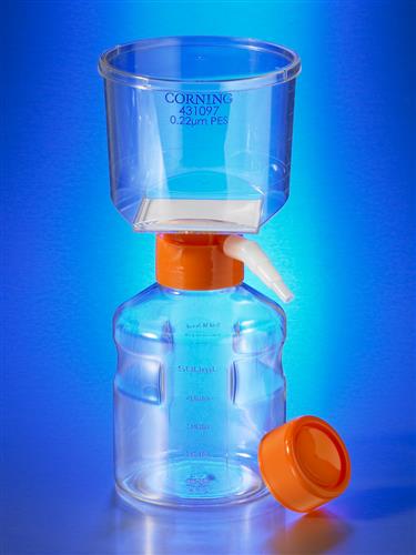 430768 | Corning® 250 mL Vacuum Filter/Storage Bottle Sys, 0.45 µm Pore 19.6cm² CA Membrane, Sterile, 12/CS