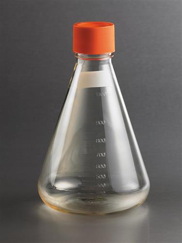 431146 | Corning® 1L Polycarbonate Erlenmeyer Flask with Flat Cap