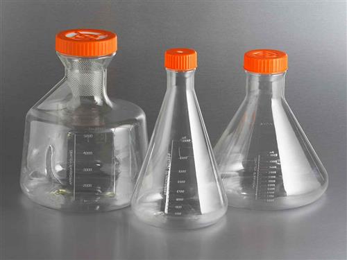 431285 | Corning® 5 L Baffled PETG Erlenmeyer Flask with Vent Cap