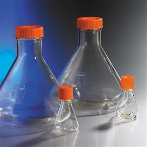 431408 | Corning® 500 mL Baffled Polycarbonate Erlenmeyer Flask with Flat Cap