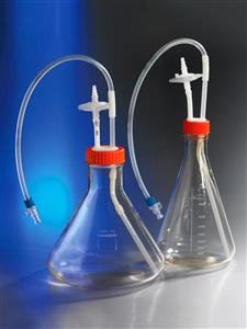 431518 | Corning® 2L Polycarbonate Erl Flask,1/4“ Dip Tube, 0.2 µm Vent, MPC Male Disconnect, Sterile