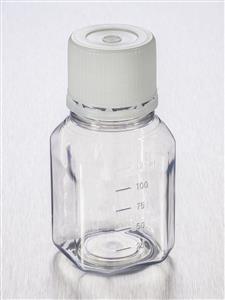 431731 | Corning® 125 mL Octagonal PET Storage Bottles with 31.7 mm Screw Caps, Sterile