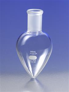 4318-50 | PYREX® 50 mL Pear-Shaped Boiling Flask, 24/40 Standard Taper Joint