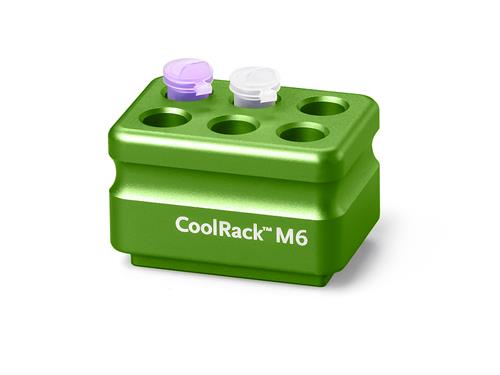 432035 | Corning® CoolRack M6, Holds 6 x 1.5 or 2 mL Microcentrifuge Tubes, Green