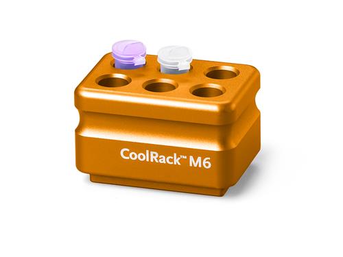 432036 | Corning® CoolRack M6, Holds 6 x 1.5 or 2 mL Microcentrifuge Tubes, Orange