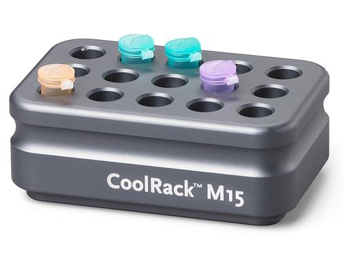 432037 | Corning® CoolRack M15, Holds 15 x 1.5 or 2 mL Microcentrifuge Tubes, Gray