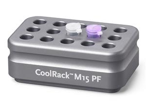432047 | Corning® CoolRack M15-PF, Holds 15 x 1.5mL Microcentrifuge Tubes, Tapered Wells for Conical Tubes, Gray