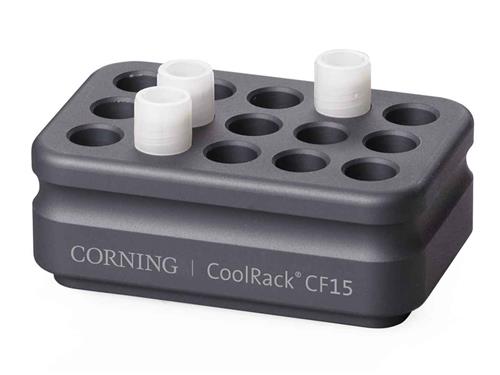 432049 | CoolRack CF15 holds 15 cryovial or FACS tubes