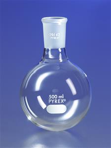 4321-100 | PYREX® 100 mL Short Neck Boiling Flask, Round Bottom, 29/42 Standard Taper Joint