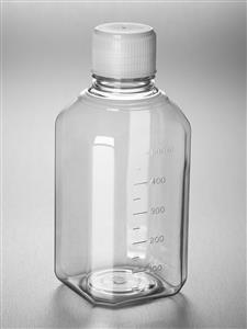 432333 | Corning® PET Bottle, 500 mL, Graduated, Validated Against IATA Standards Screw Cap, Sterile, Pre-Assembled, 12/Tray
