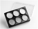 4444 | Corning® Elplasia® 6-well Black/Clear, Square, Plasma Treated, Microcavity Plate, with Lid