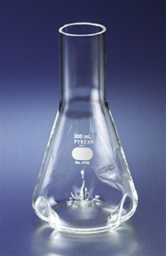 4446-125 | PYREX® 125 mL Delong Shaker Erlenmeyer Flask with Extra Deep Baffles