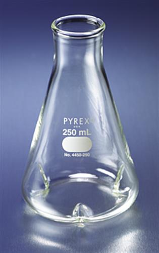 4450-125 | PYREX® 125 mL Narrow Mouth Erlenmeyer Flask with Baffles